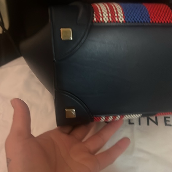 Celine Calfskin Stripped Canvas - Picture 9 of 13